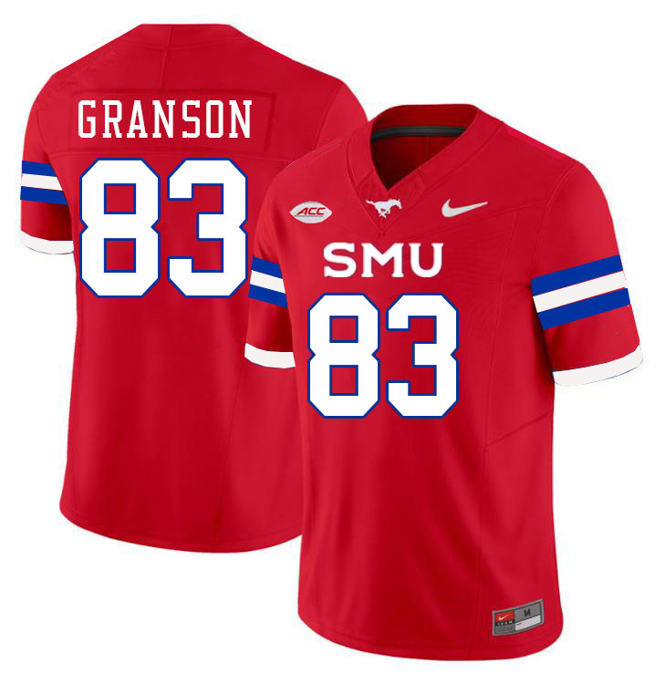 SMU Mustangs #83 Kylen Granson Jersey College Football Uniforms-Red